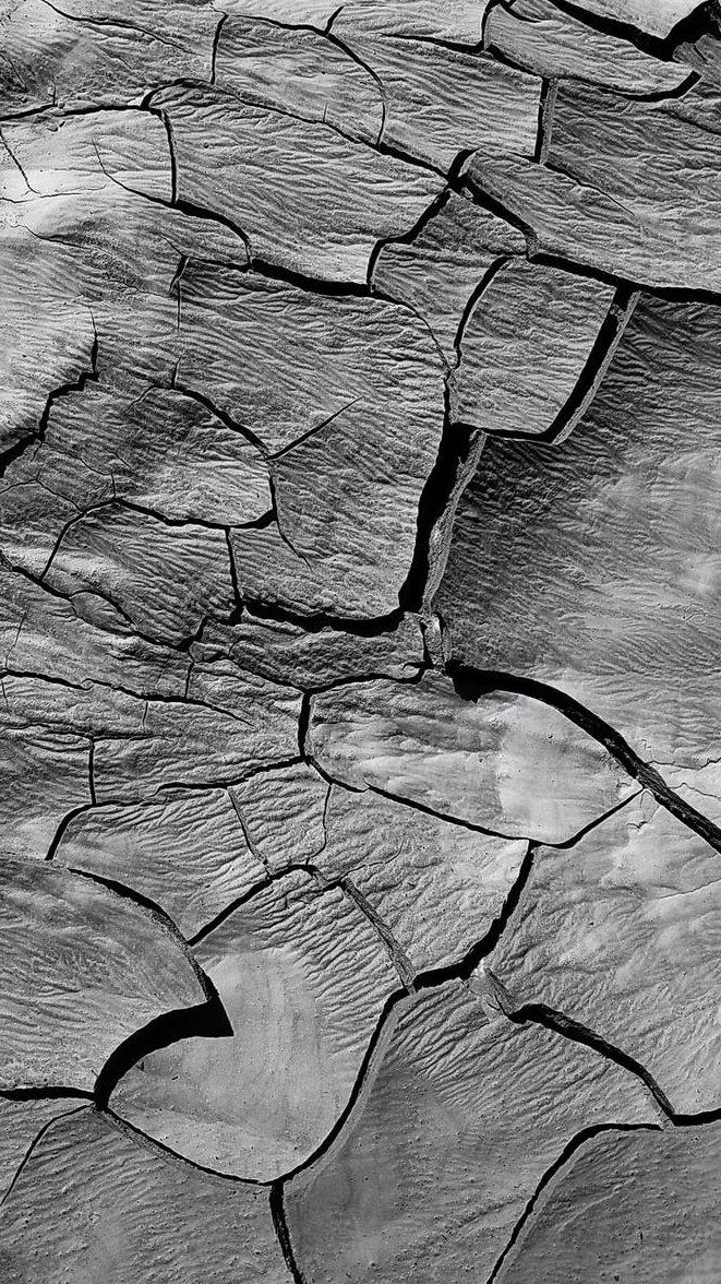 cracks on a dry land
